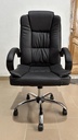 CHAISE DIRECTEUR EN SIMILI CUIR NOIRE