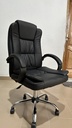 CHAISE DIRECTEUR EN SIMILI CUIR NOIRE