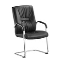 CHAISE VISITEUR DIRECTEUR SIMILICUIR NOIRE