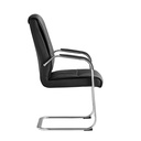 CHAISE VISITEUR DIRECTEUR SIMILICUIR NOIRE