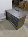 Bureau agent 2 tiroirs économique marron,  140*70*75cm