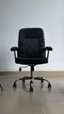 CHAISE DIRECTEUR EN SIMILICUIR NOIRE