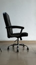 CHAISE DIRECTEUR EN SIMILICUIR NOIRE