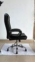 CHAISE DIRECTEUR EN SIMILI CUIR NOIRE