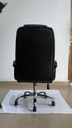 CHAISE DIRECTEUR EN SIMILI CUIR NOIRE