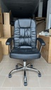 CHAISE DIRECTEUR EN SIMILICUIR NOIRE