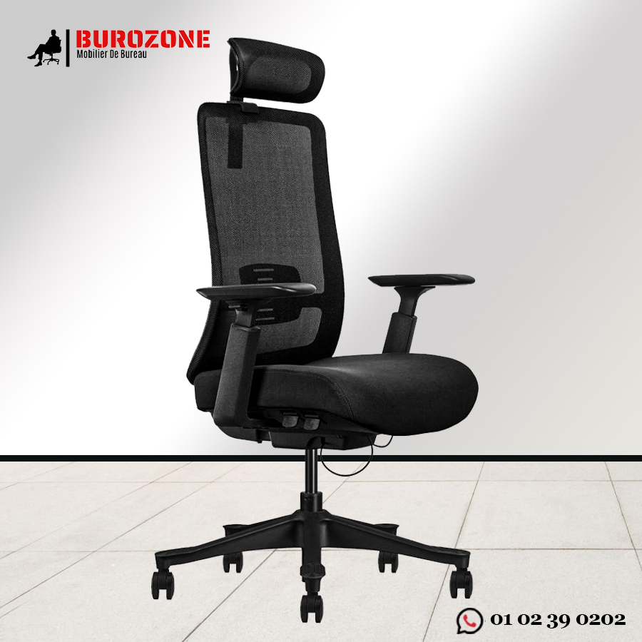 Chaise directeur en filet noir