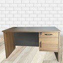 Bureau agent deux tiroirs économique marron,  120*60*75cm